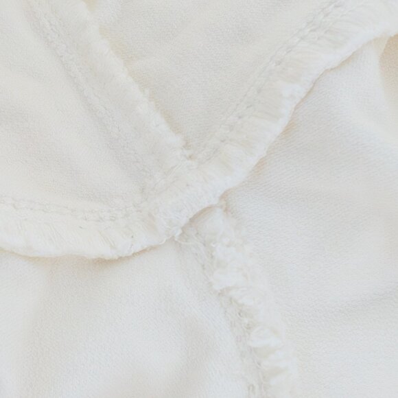 Faherty Womens Size 26 Egret White Corduroy Patch Pockets Wide Leg Pants Flaw - Picture 9 of 12